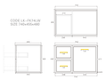 Kingsley Federation Wall Hung PVC Cabinet Oak Grey