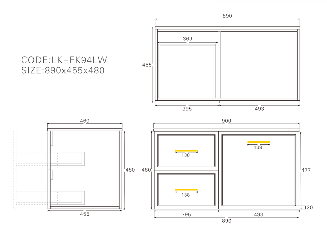 Kingsley Federation Wall Hung PVC Cabinet Matte White