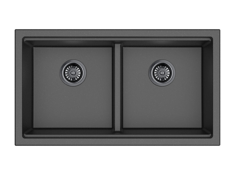 Gabrio Granite Workstation Sink LK-GDKS825 — Matte Black, Granite Composite, Kitchen Sinks