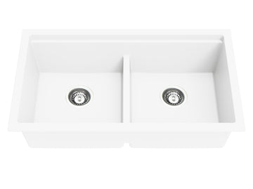 Gabrio Granite Workstation Sink LK-GDKS825 — Artic White, Granite Composite, Kitchen Sinks