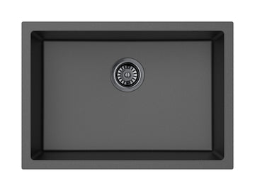 Crete Granite Sink Single Bowl LK-GSKS — Matte Black, Granite Composite, Kitchen Sinks