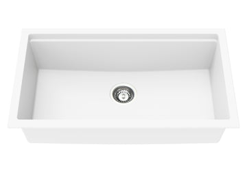 Gabrio Granite Workstation Sink LK-GDKS825 — Artic White, Granite Composite, Kitchen Sinks