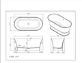 Harold Solid Surface Stone Bath 1500mm LK-HSB1500MW