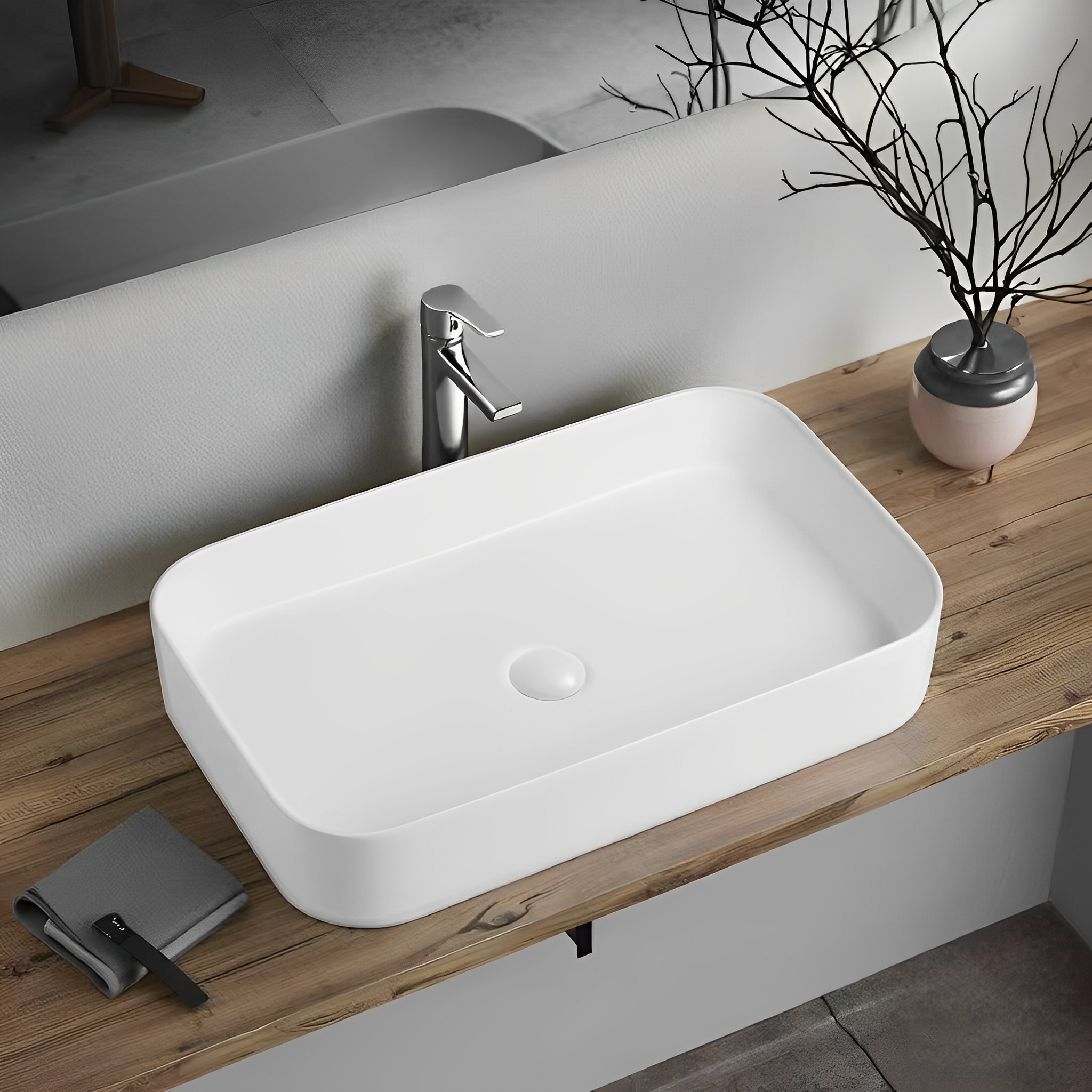 Kliff Fine Ceramic Above Counter Basin