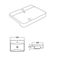 Kliff Fine Ceramic Semi Ress Basin LK-KSR580