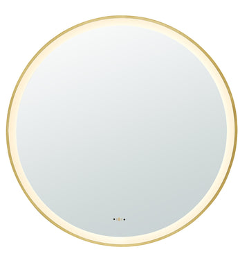 Orbis Framed LED Mirror Electroplated LK-LFM — Brushed Nickel, LED & Demister Mirrors, Round