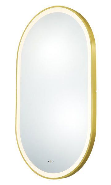 Ellips Framed LED Mirror LK-LFM4590 — Brushed Gold, LED & Demister Mirrors, Round