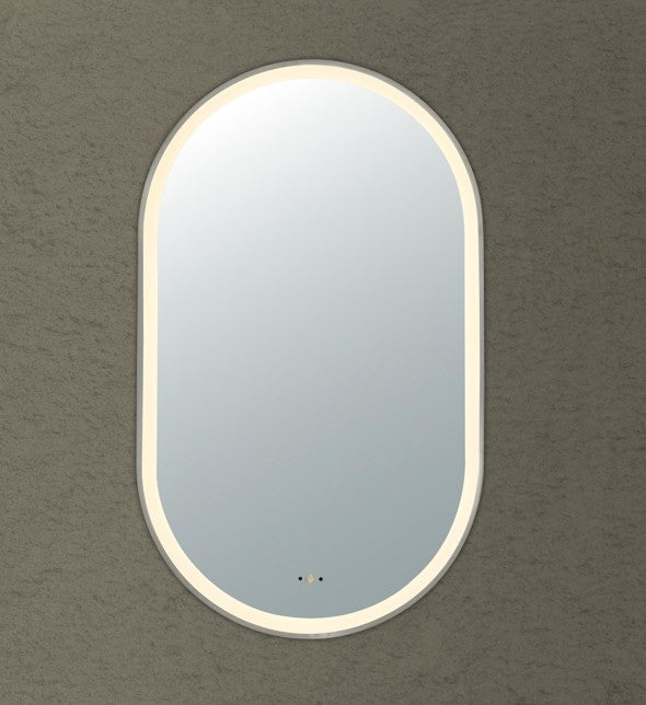 Ellips Framed LED Mirror LK-LFM4590 — Brushed Gold, LED & Demister Mirrors, Round