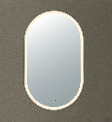 Ellips Framed LED Mirror LK-LFM4590 — Matte Black, LED & Demister Mirrors, Round