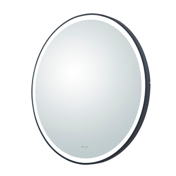 Orbis Framed LED Mirror Electroplated LK-LFM — Brushed Nickel, LED & Demister Mirrors, Round