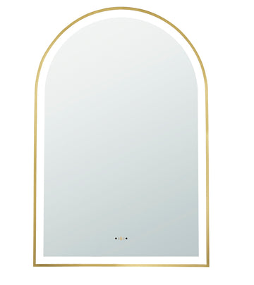 Arco framed LED Mirror LK-LFMAR6090 — Brushed Gold, LED & Demister Mirrors, Arch