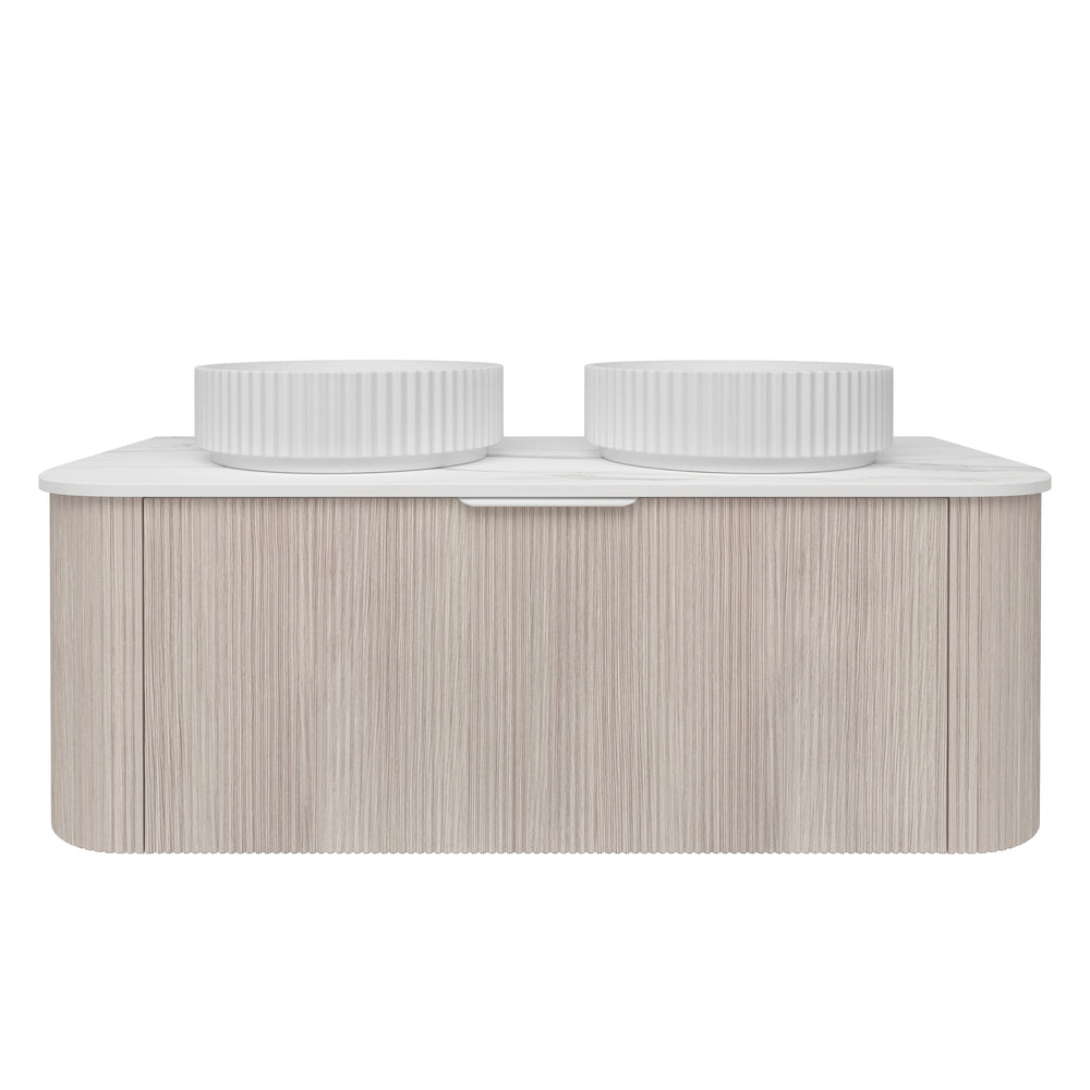 Agena Fluted Wood Grain WH Vanities Coastal Oak LK-MA1200W-CO