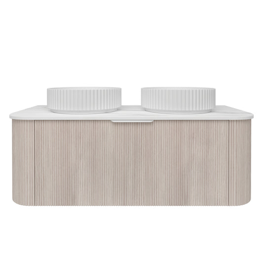 Agena Fluted Wood Grain WH Vanities Coastal Oak LK-MA1200W-CO