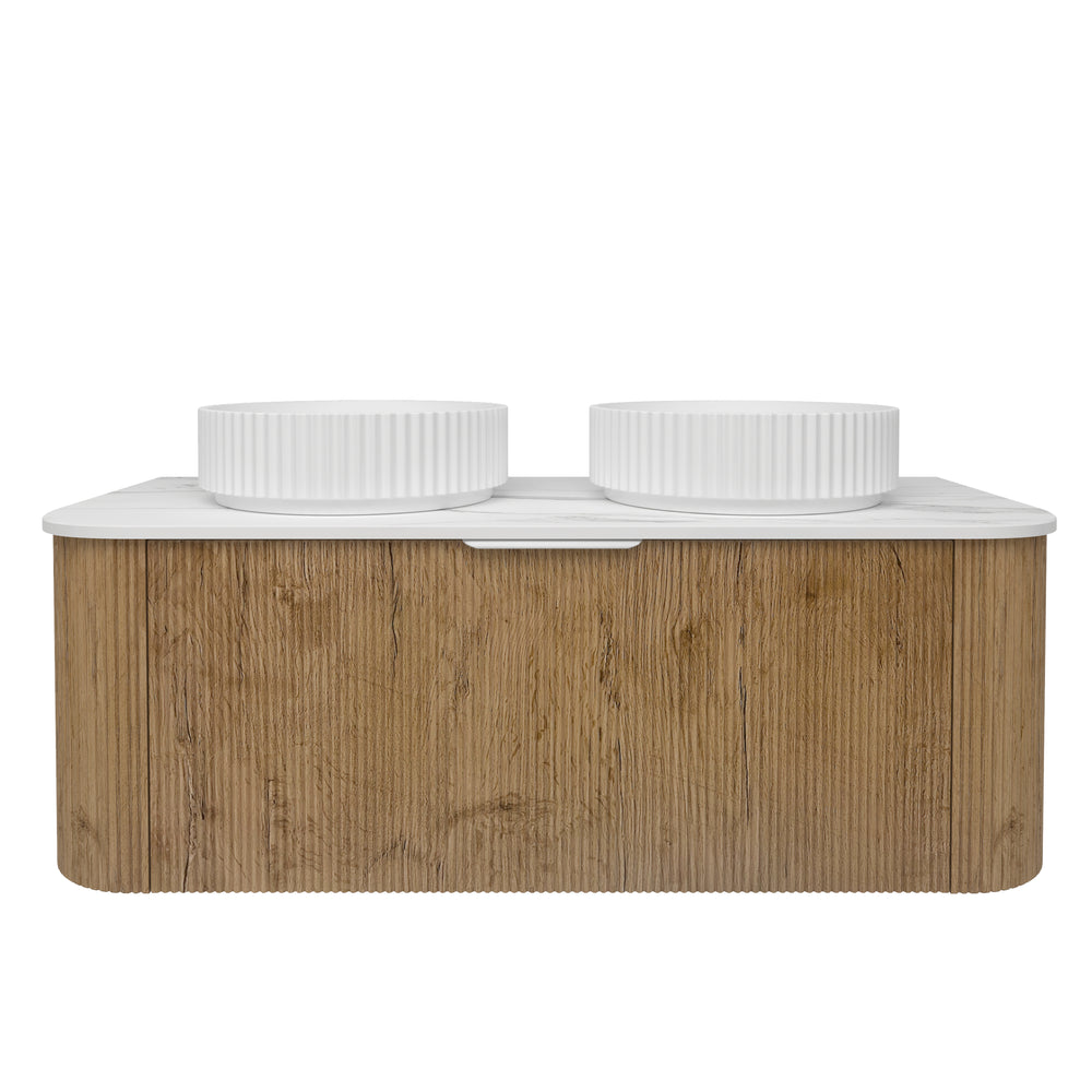 Agena Fluted Wood Grain WH Vanities Prime Oak LK-MA1200W-PO