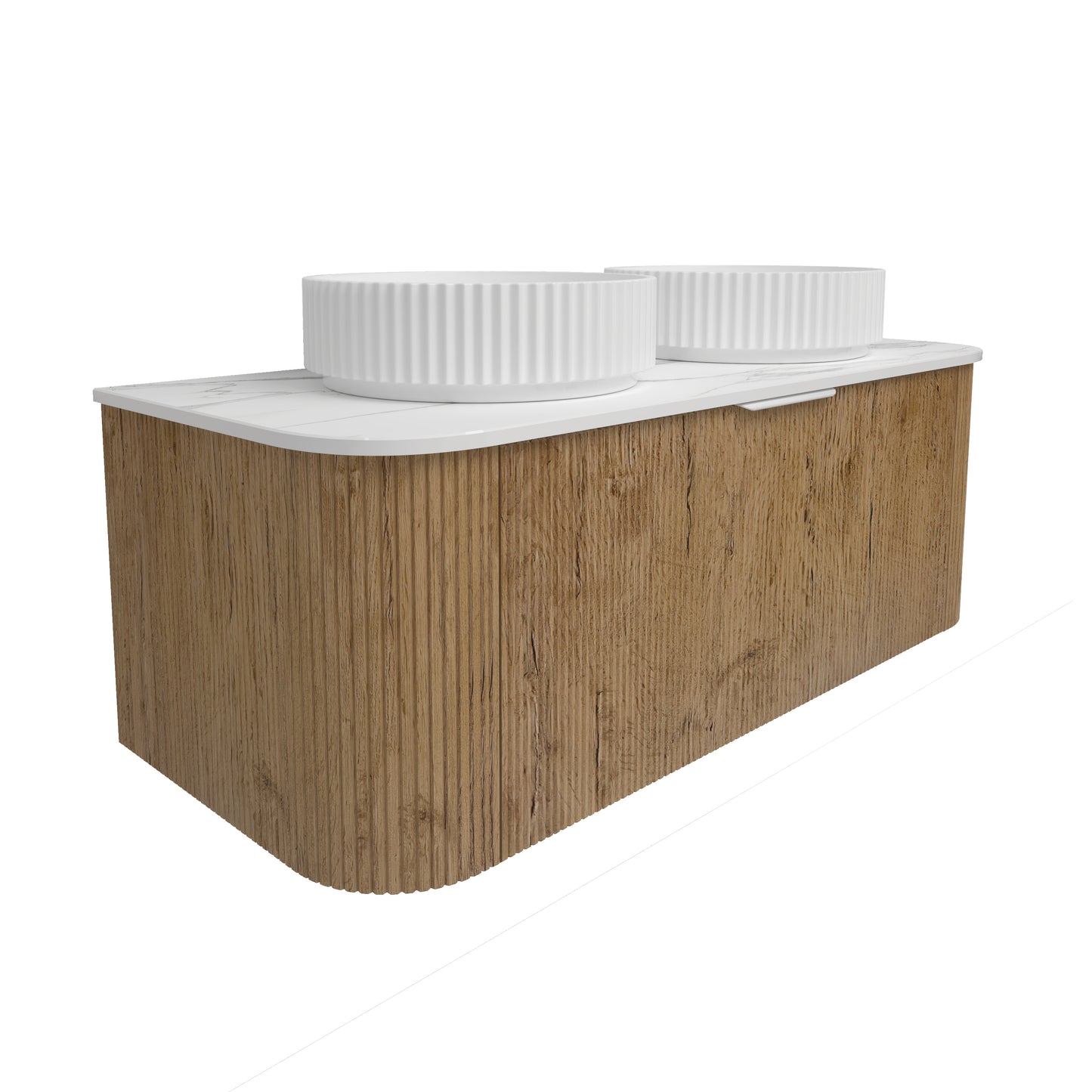 Agena Fluted Wood Grain WH Vanities Prime Oak LK-MA1200W-PO