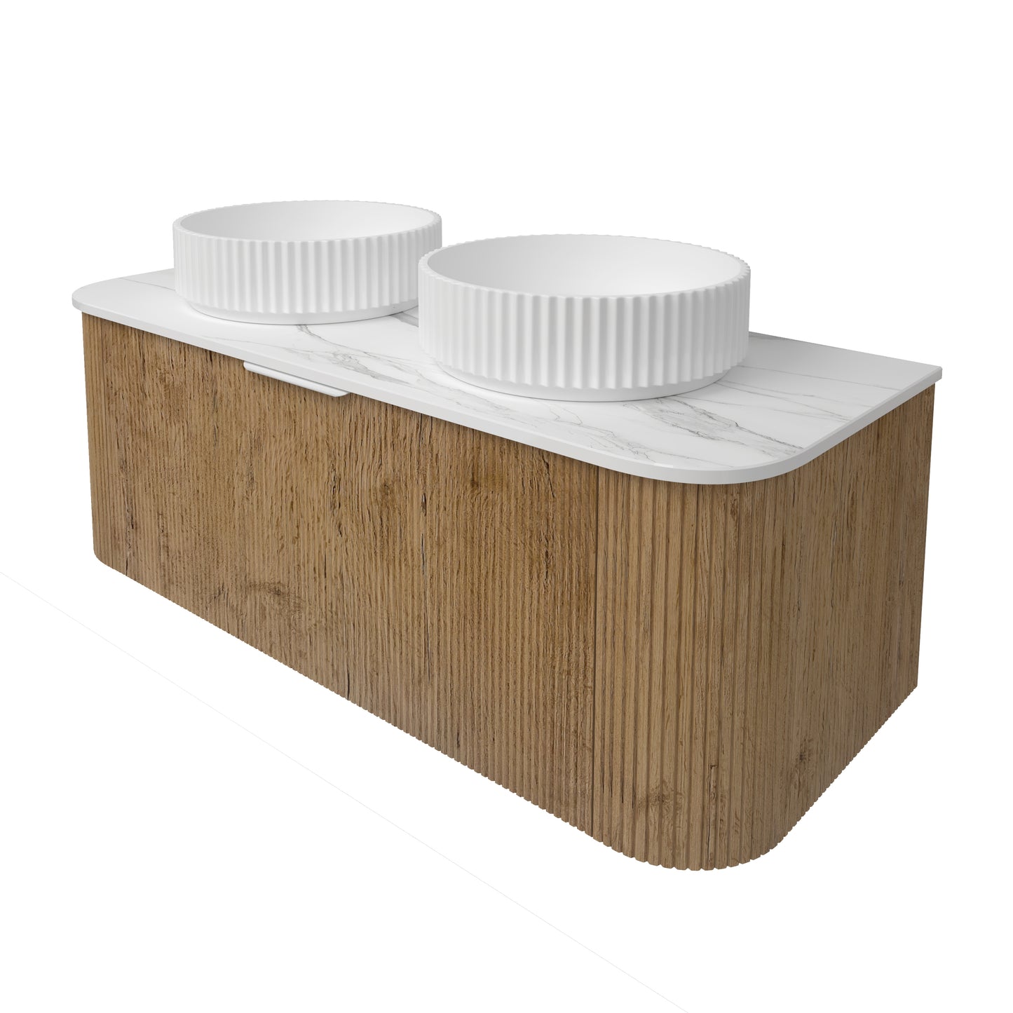 Agena Fluted Wood Grain WH Vanities Prime Oak LK-MA1200W-PO