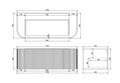 Agena Modern Fluted Cabinet Matte White