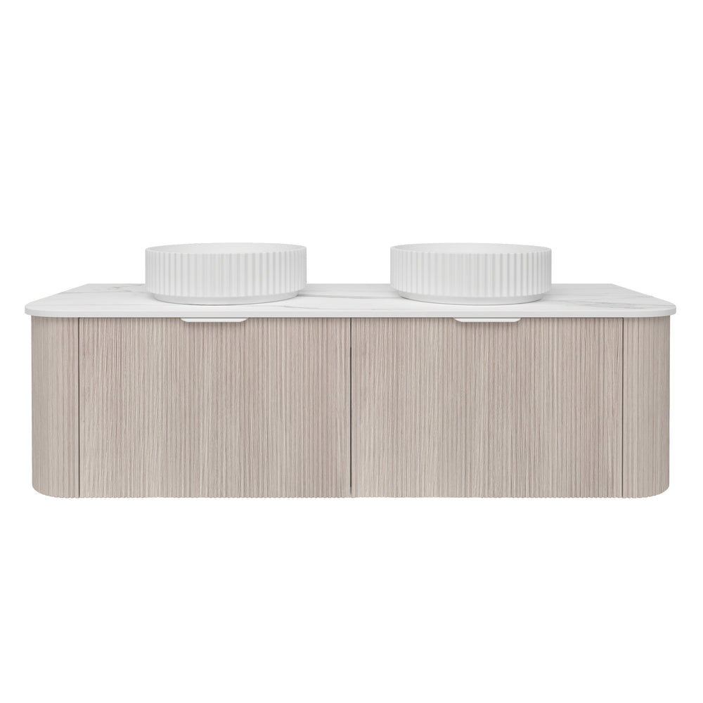 Agena Fluted Wood Grain WH Vanities Coastal Oak LK-MA1500W-CO