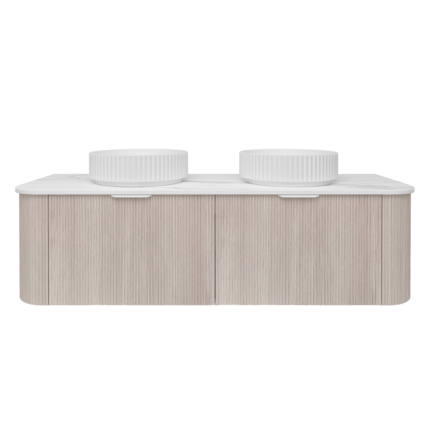Agena Fluted Wood Grain WH Vanities Coastal Oak LK-MA1500W-CO