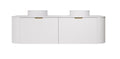 Agena New Modern Fluted Cabinet Matte White LK-MA1500NW-MW