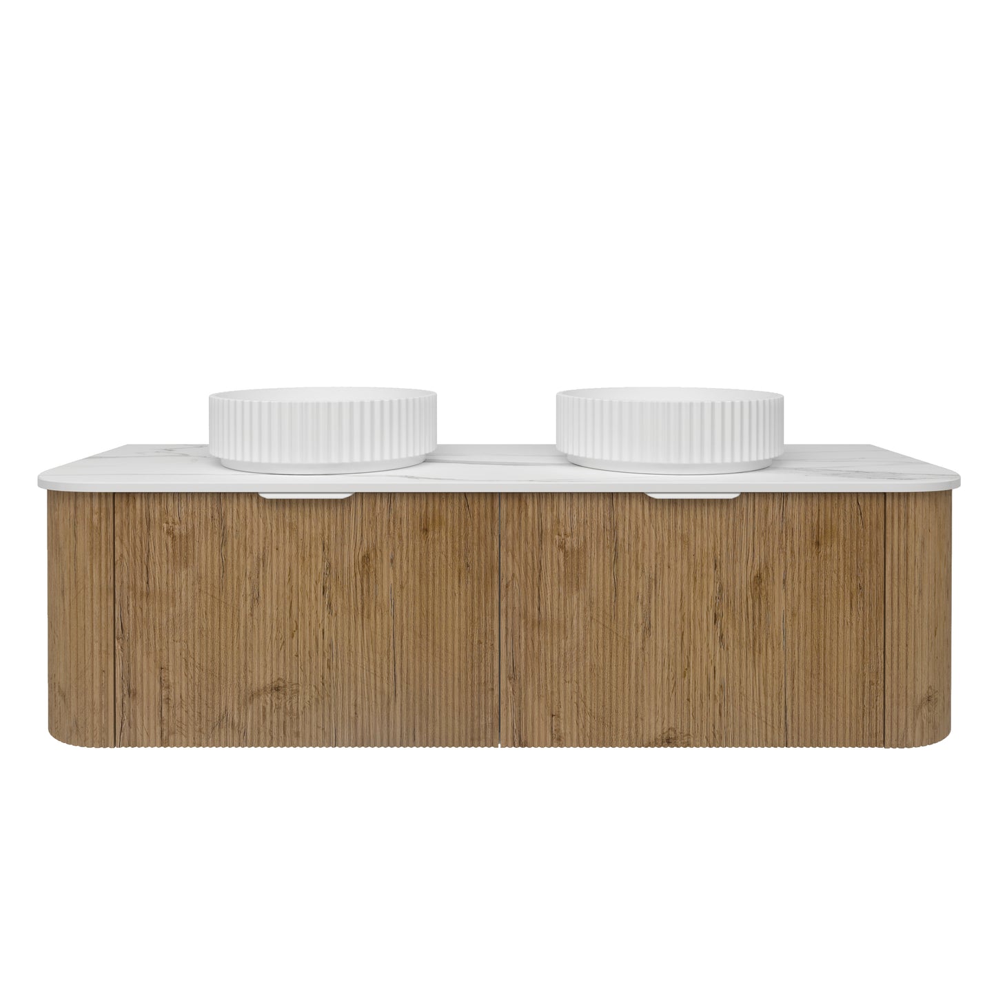 Agena Fluted Wood Grain WH Vanities Prime Oak LK-MA1500W-PO