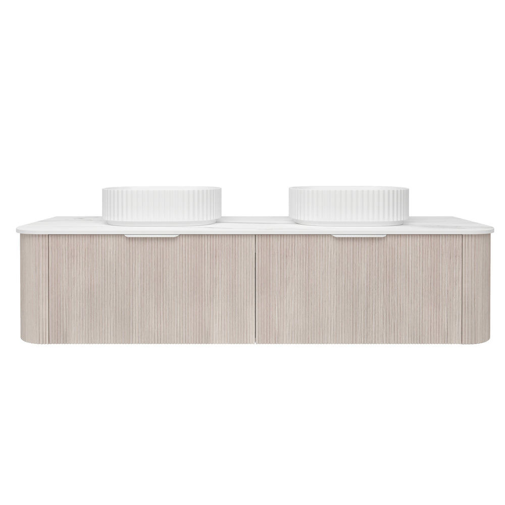 Agena Fluted Wood Grain WH Vanities Coastal Oak LK-MA1800W-CO