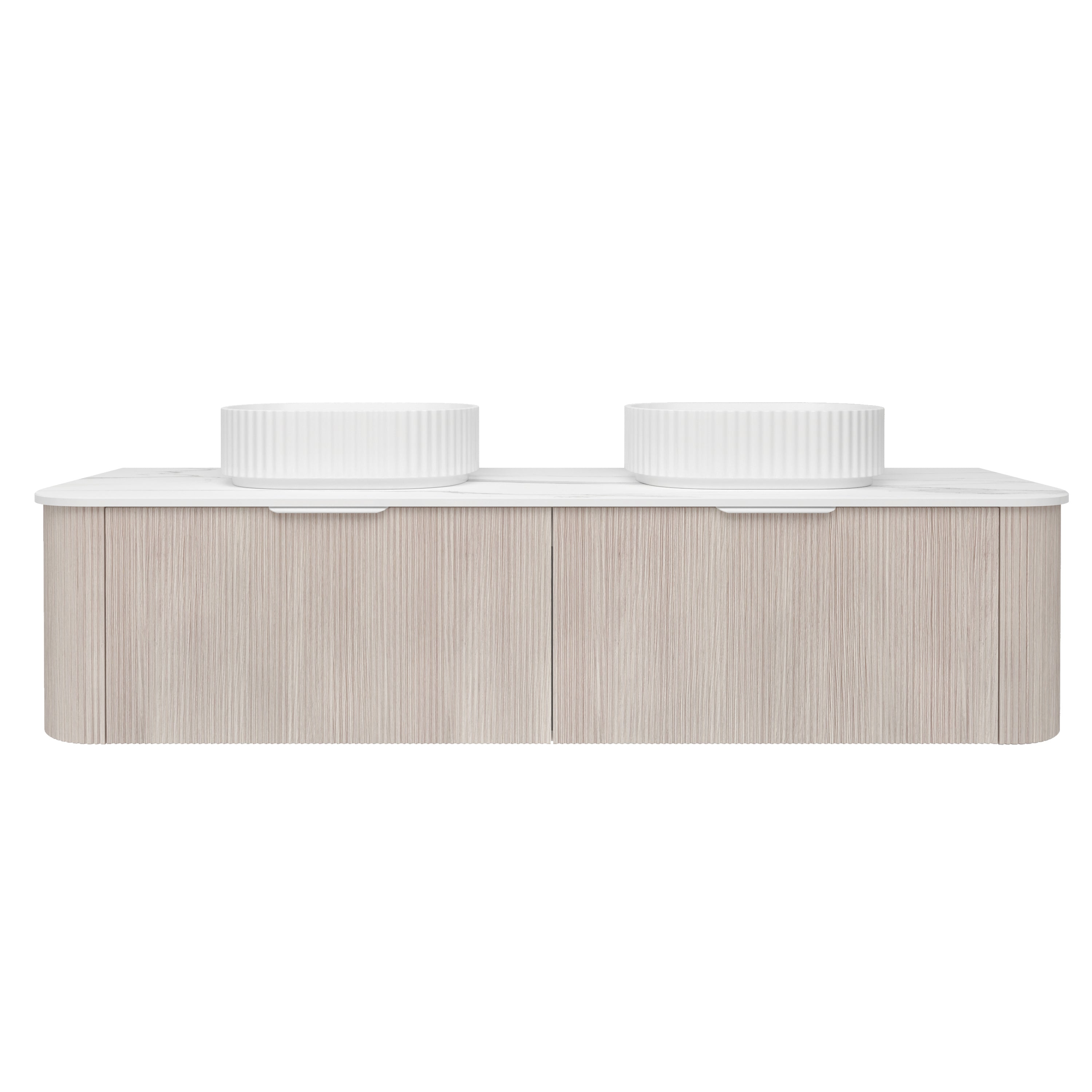 Agena Fluted Wood Grain WH Vanities Coastal Oak LK-MA1800W-CO