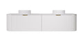 Agena Modern Fluted Cabinet Matte White