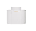 Agena Modern Fluted Cabinet Matte White