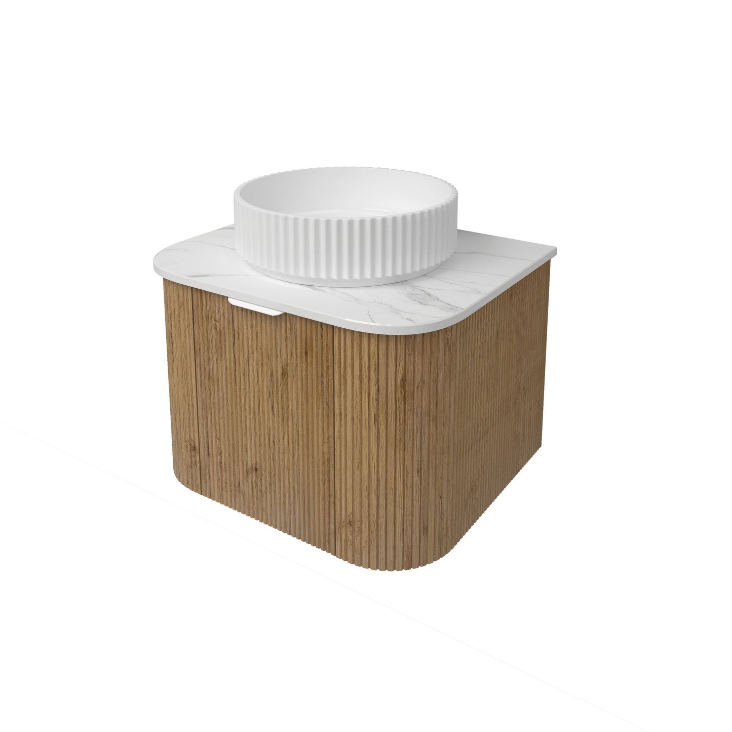 Agena Fluted Wood Grain WH Vanities Prime Oak LK-MA600W-PO