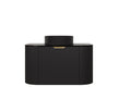 Agena Modern Fluted Cabinet Matte Black