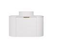 Agena Modern Fluted Cabinet Matte White