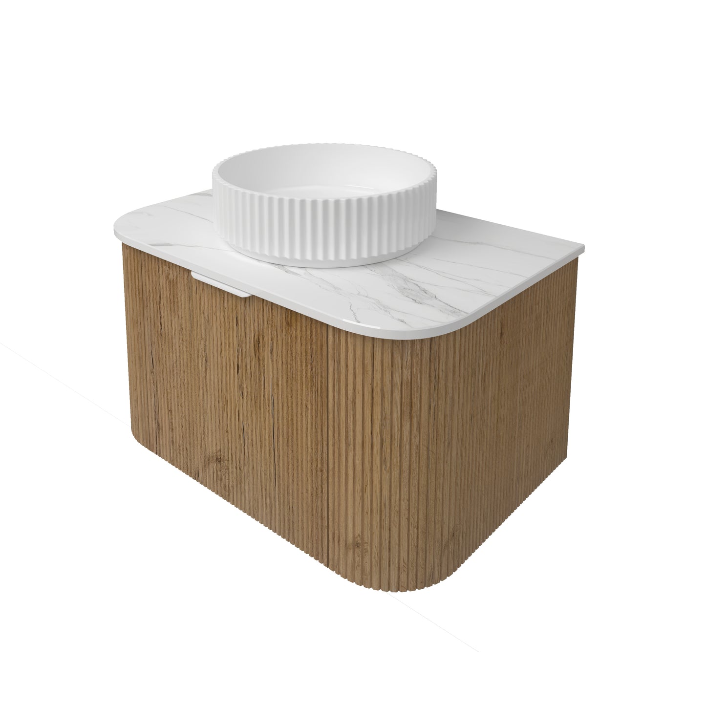 Agena Fluted Wood Grain WH Vanities Prime Oak LK-MA750W-PO
