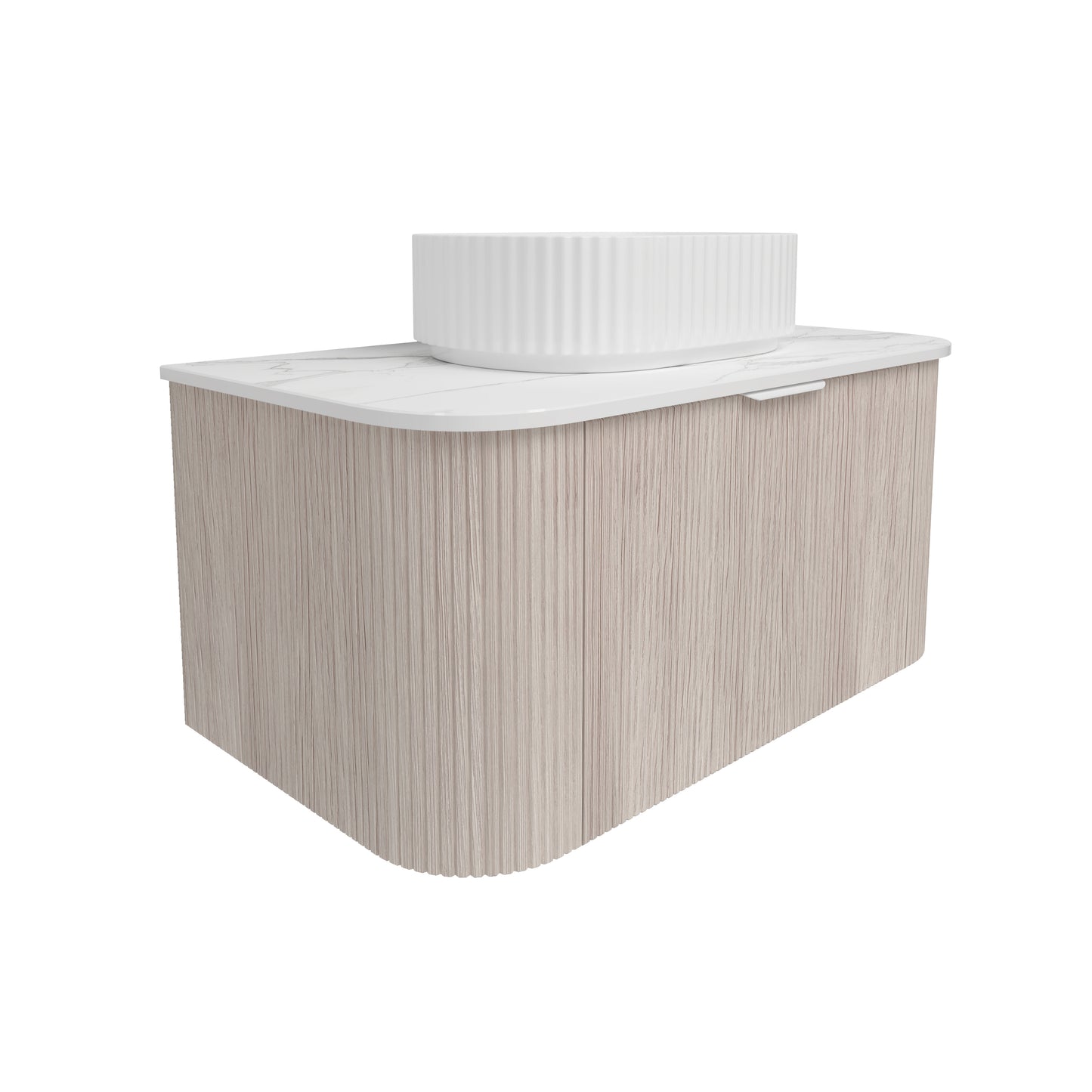 Agena Fluted Wood Grain WH Vanities Coastal Oak LK-MA900W-CO