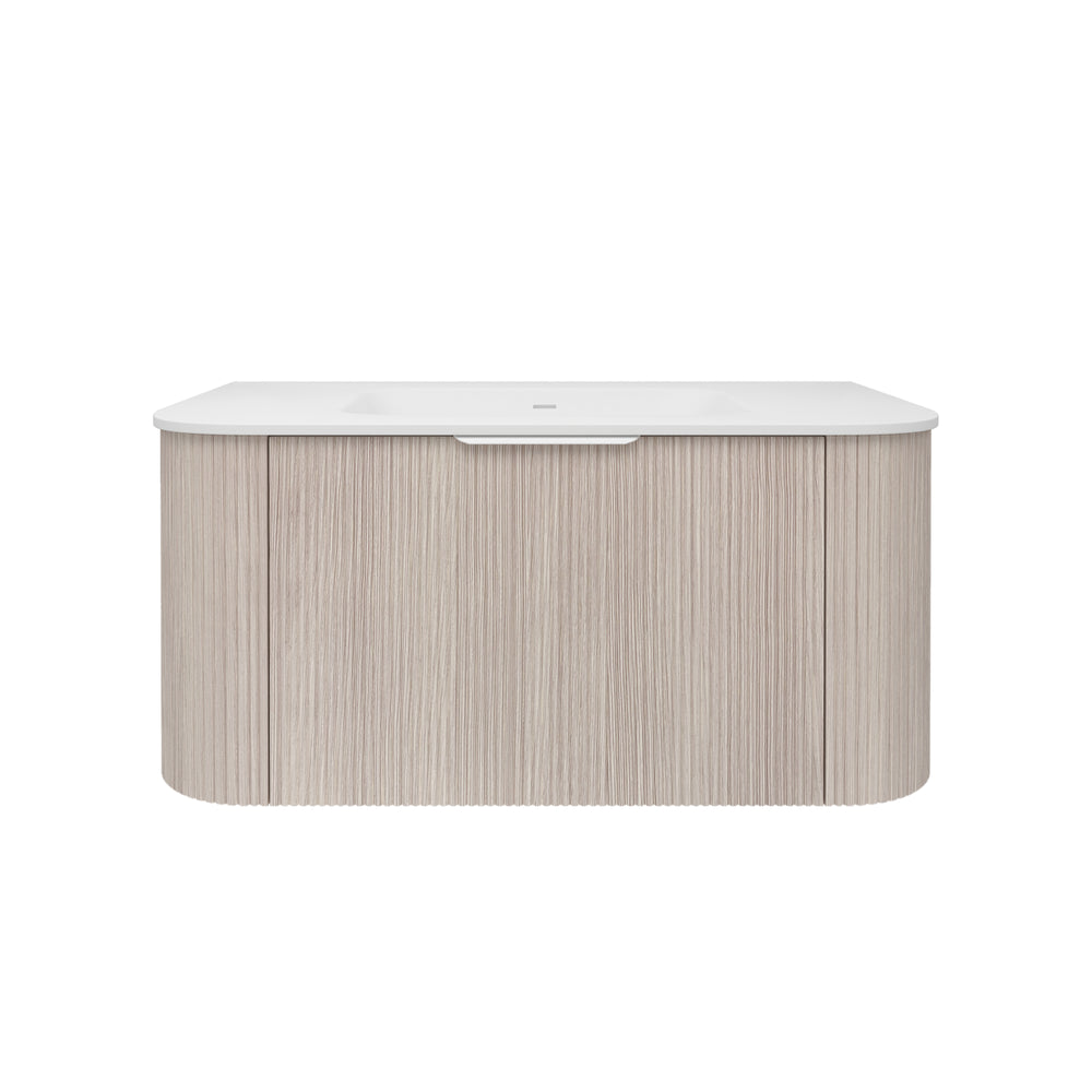 Agena Fluted Wood Grain WH Vanities Coastal Oak LK-MA900W-CO