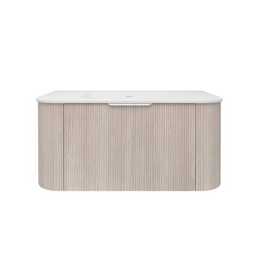 Agena Fluted Wood Grain WH Vanities Coastal Oak LK-MA900W-CO