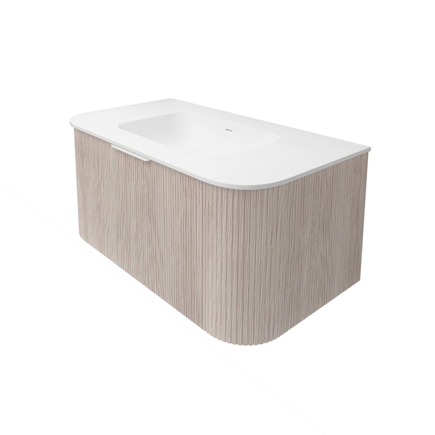 Agena Fluted Wood Grain WH Vanities Coastal Oak LK-MA900W-CO