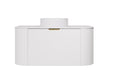 Agena Modern Fluted Cabinet Matte White