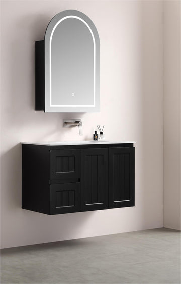 Allison Arch Shaving Cabinets LK-MAARSV6090 — Matte White, Arch Shape Mirrors