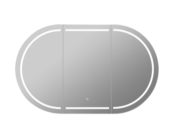 Allison Pill Shaving Cabinets 1200x750x150 LK-MAPLSV1275 — Matte Black, Pill Shape Mirrors