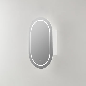 Allison Pill Shaving Cabinets 450x900x150 LK-MAPLSV4590 — Matte Black, Pill Shape Mirrors