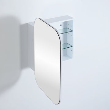 Allison Shaving Cabinet 600x900x155 LK-MASV6090 — Matte Black, Pill Shape Mirrors, Pill