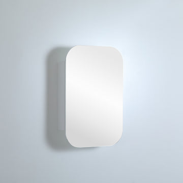 Allison Shaving Cabinet 600x900x155 LK-MASV6090 — Matte White, Pill Shape Mirrors, Pill