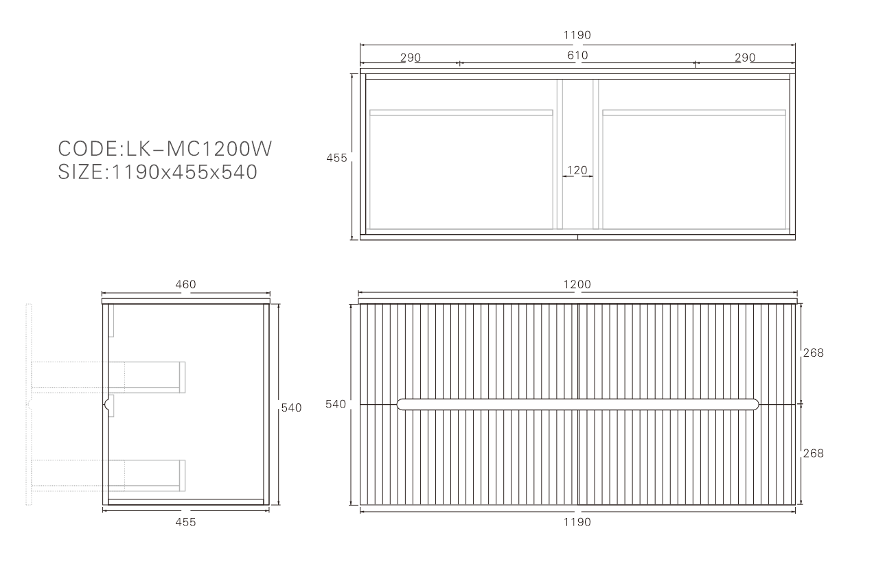 Cabarita Morden Wall Hung PVC Cabinet Matte White