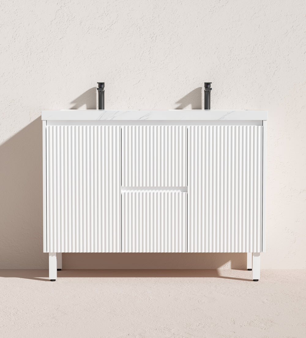 Crete Modern PVC Free Standing Vanity LK-MC154DL-MW