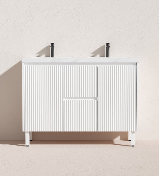 Crete Modern PVC Free Standing Vanity LK-MC154DL-MW