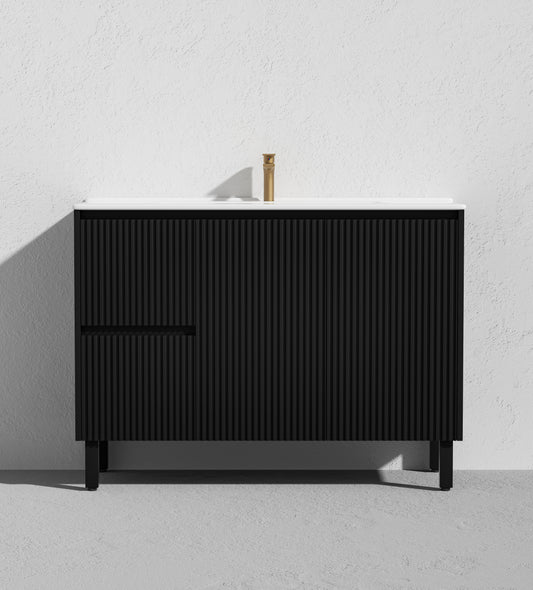 Crete Modern Free Standing Vanity Matte Black