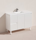 Crete Modern Free Standing Vanity Matte White
