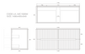 Cabarita Morden Wall Hung PVC Cabinet, Matte Black, LK-MC1500W-MB