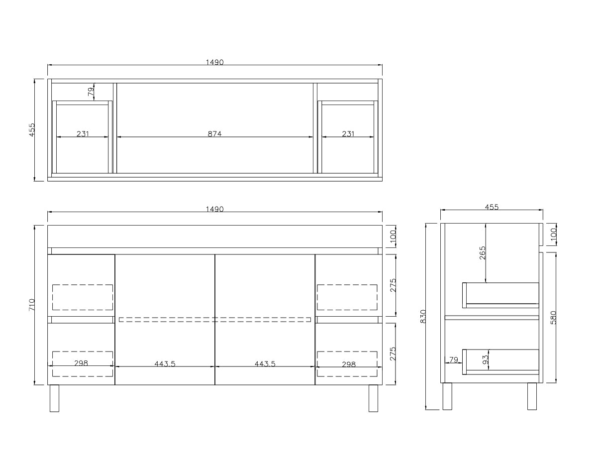 Camden Modern Free Standing Cabinet LK-MC154L-CO
